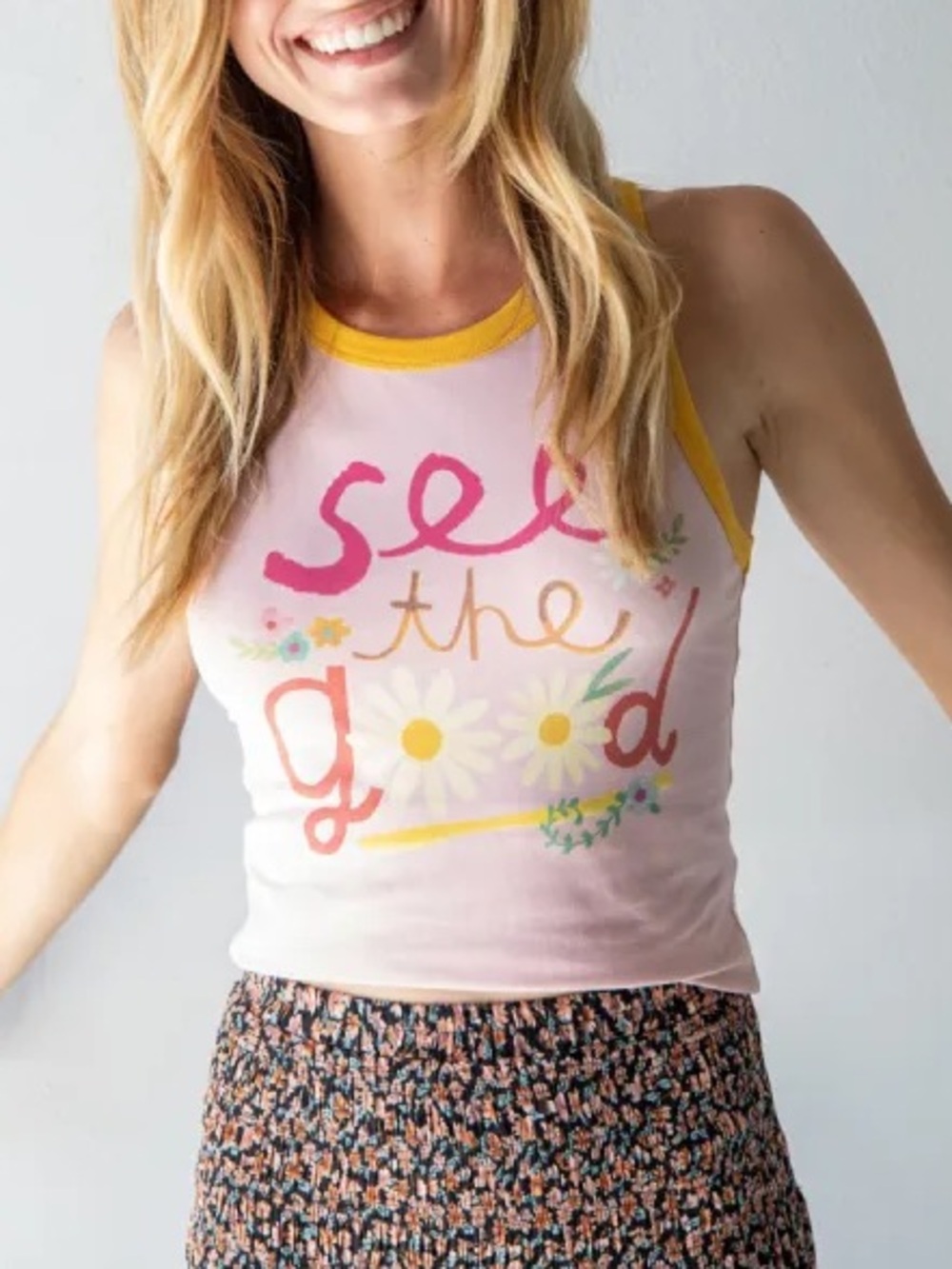 Natural Life Ringer Tank Top See The Good